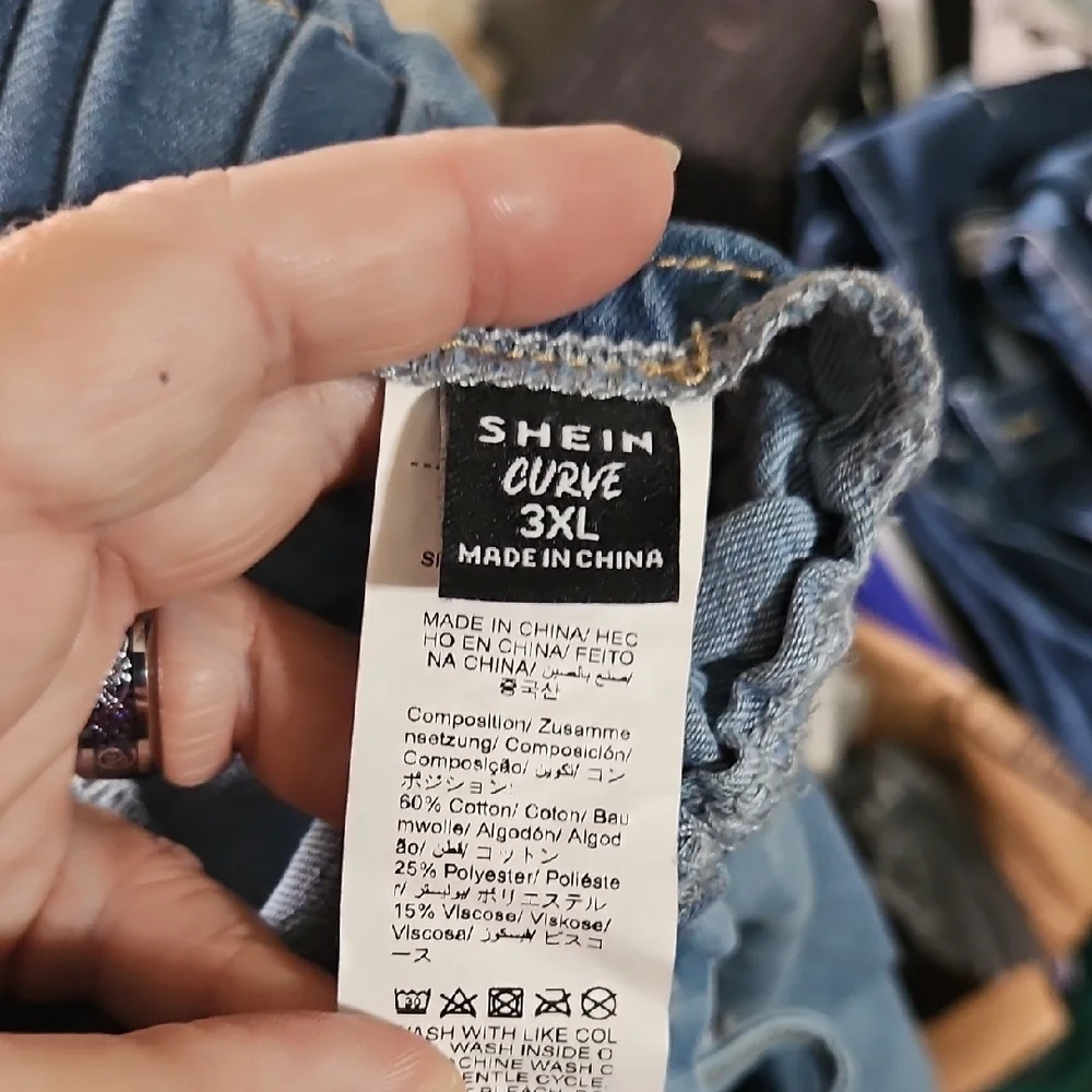 SHEIN Curve Denim Blue Pants - Picture 5 of 5